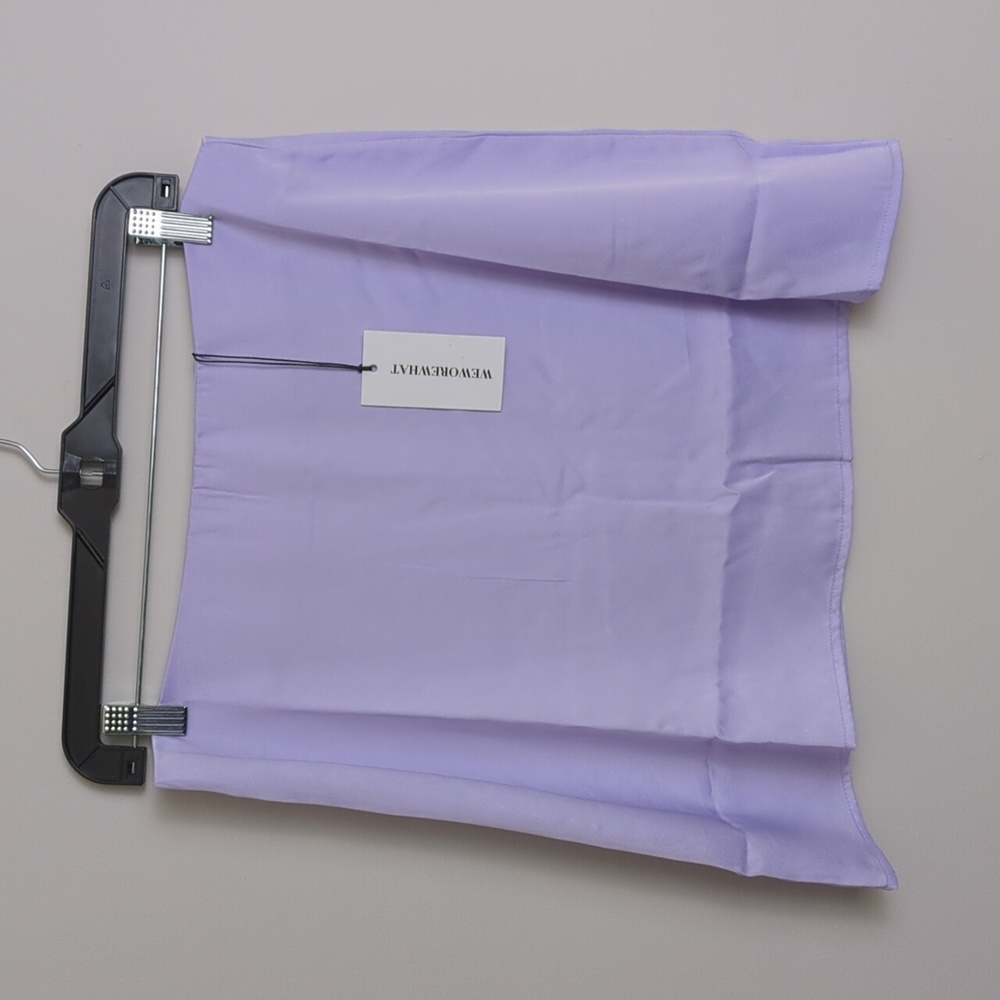 WeWoreWhat Flowy A-Line Satin Mini Slip Skirt Heather Purple - Size L